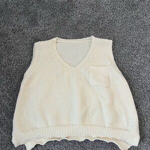 Women's Cream Sweater Vest